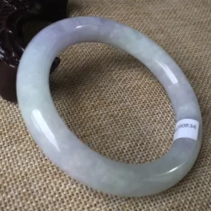 10% OFF- 56/57/58mm Certified Natural Lavender Jadeite Emerald A*Jade HandCarved Bangle HA0834