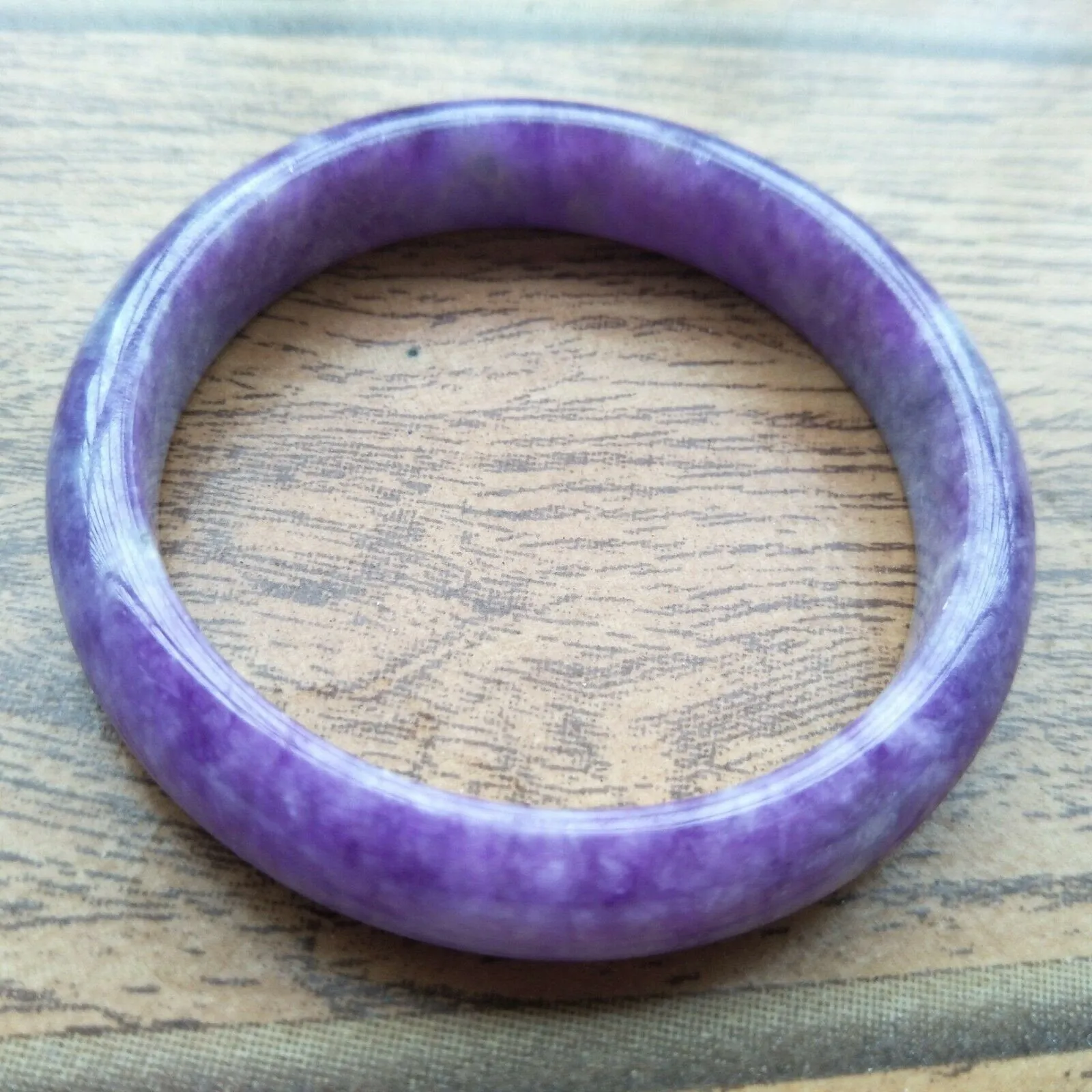 10% OFF- 56/57/58mm Certified Natural Purple Jadeite Emerald A*Jade HandCarved Bangle A206