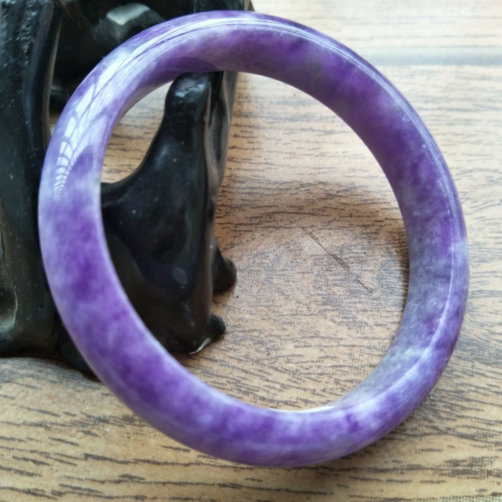 10% OFF- 56/57/58mm Certified Natural Purple Jadeite Emerald A*Jade HandCarved Bangle A206