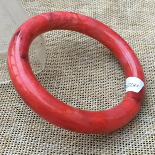 10% OFF- 56/57/58mm Certified Natural Red Jadeite Emerald A*Jade HandCarved Bangle x8957