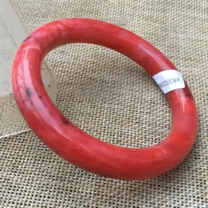 10% OFF- 56/57/58mm Certified Natural Red Jadeite Emerald A*Jade HandCarved Bangle x8957