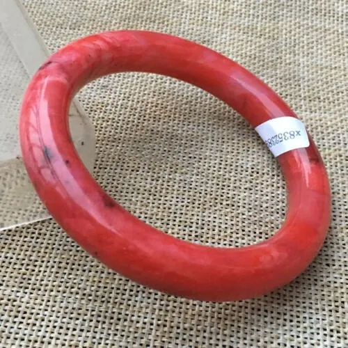 10% OFF- 56/57/58mm Certified Natural Red Jadeite Emerald A*Jade HandCarved Bangle x8957