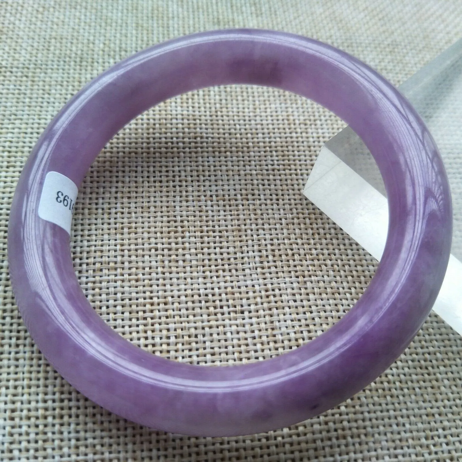 10% OFF- 56/57/58mm Certified Purple Jadeite Emerald A Jade Handcarved Round Bangle S9193