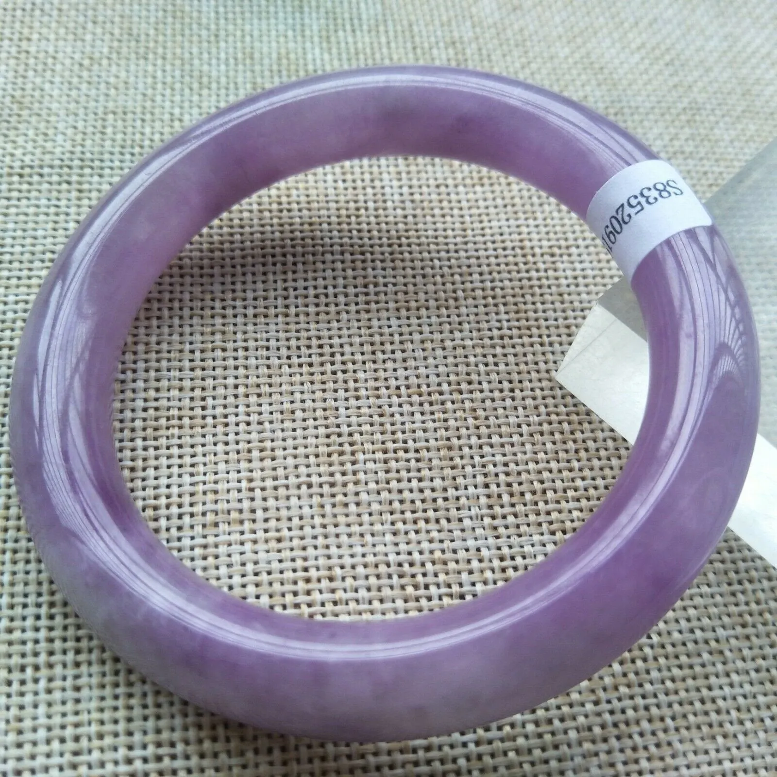 10% OFF- 56/57/58mm Certified Purple Jadeite Emerald A Jade Handcarved Round Bangle S9193