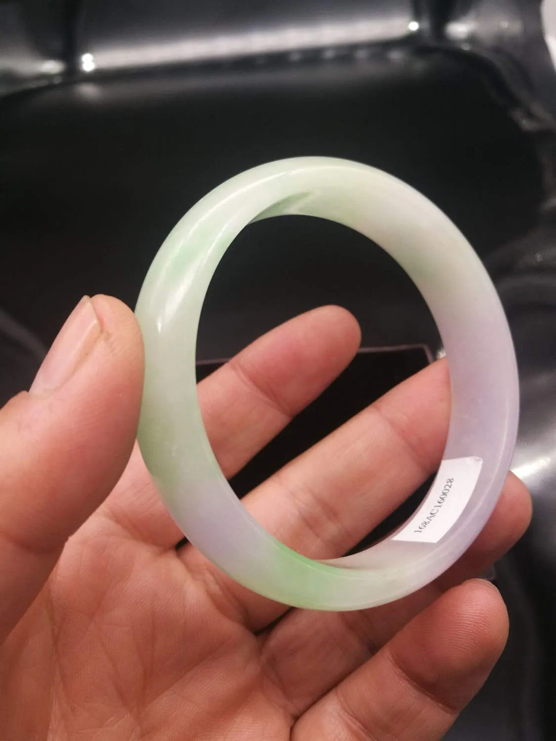 10% OFF- 57/58 mm-Certified Natural Jadeite Emerald Jade Bangle《Grade A》0038