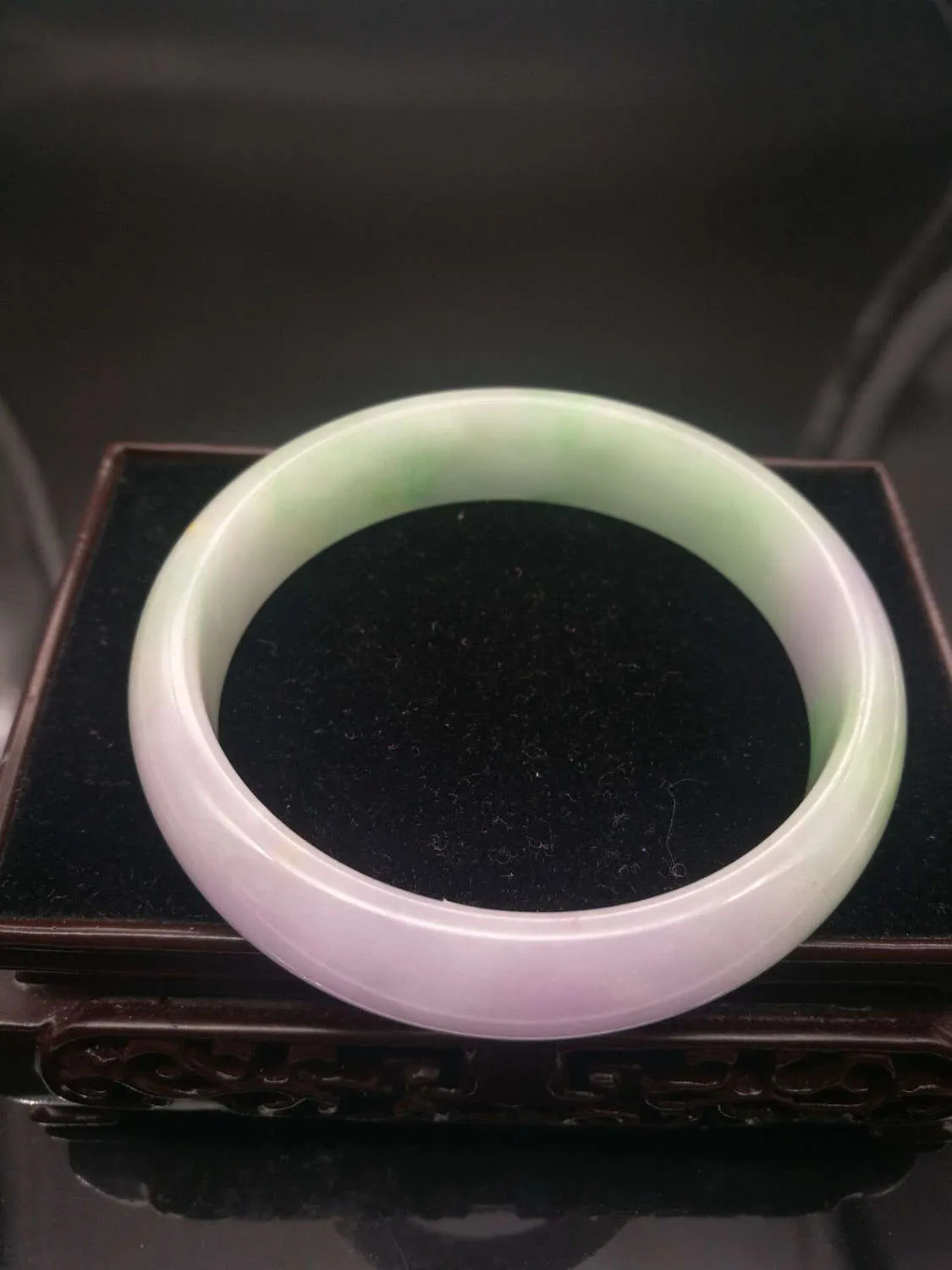 10% OFF- 57/58 mm-Certified Natural Jadeite Emerald Jade Bangle《Grade A》0038