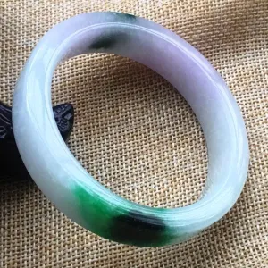 10% OFF- 57/58/59 mm Certified Natural 3 Color Jadeite Emerald A Jade HandCarved Bracelet Bangle F038