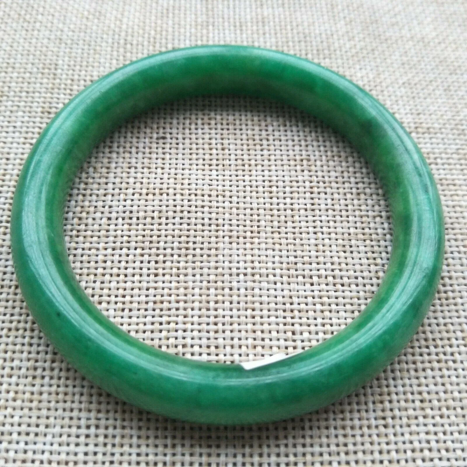 10% OFF- 57/58/59 mm Certified Natural Green Jadeite Emerald A*Jade HandCarved Round Bangle Z655