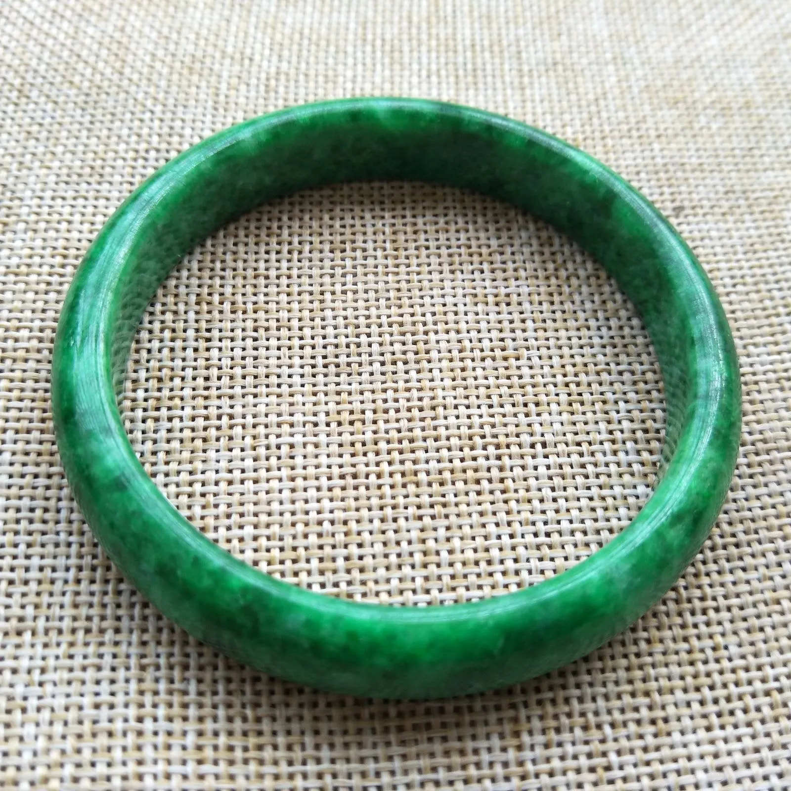 10% OFF- 57/58/59 mm Certified Natural Jadeite Emerald A*Jade Handcarved Bangle C121