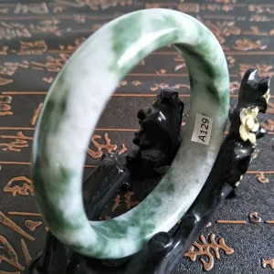 10% OFF- 57/58/59 mm Certified Natural Jadeite Emerald Jade Bangle《Grade A》A129