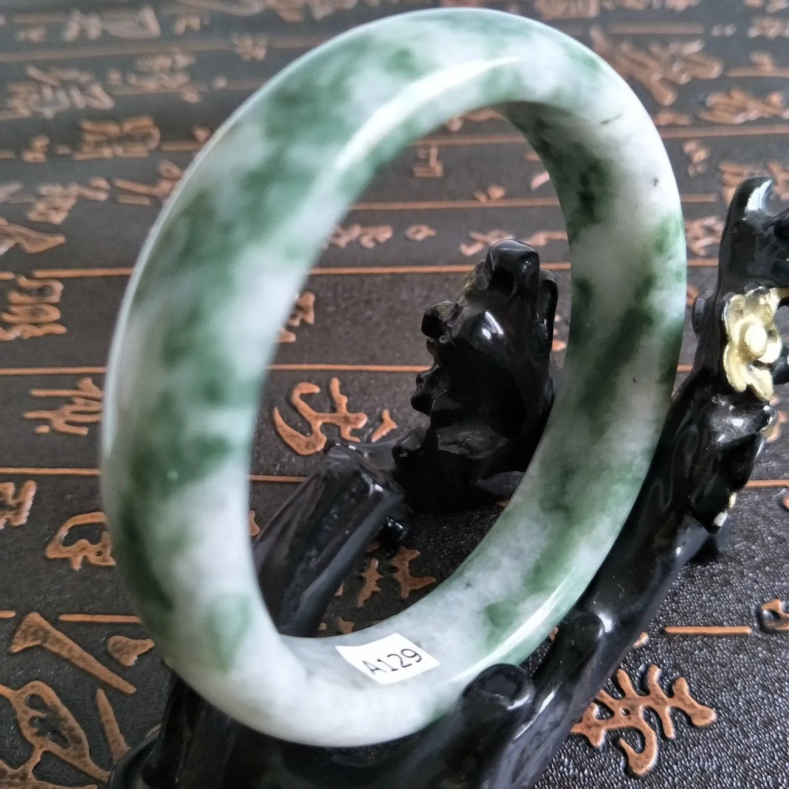 10% OFF- 57/58/59 mm Certified Natural Jadeite Emerald Jade Bangle《Grade A》A129