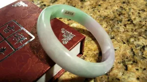 10% OFF- 57/58/59 mm Certified Natural Jadeite Emerald Jade Bangle《Grade A》A2018