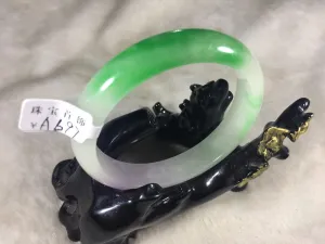 10% OFF- 57/58/59 mm Certified Natural Jadeite Emerald Jade Bangle《Grade A》A697
