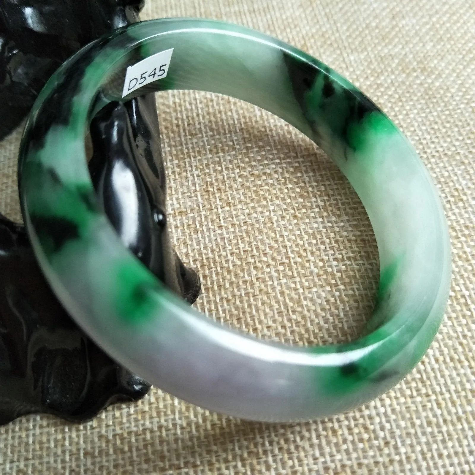 10% OFF- 57/58/59 mm Certified Natural Jadeite Emerald Jade Bangle《Grade A》D545