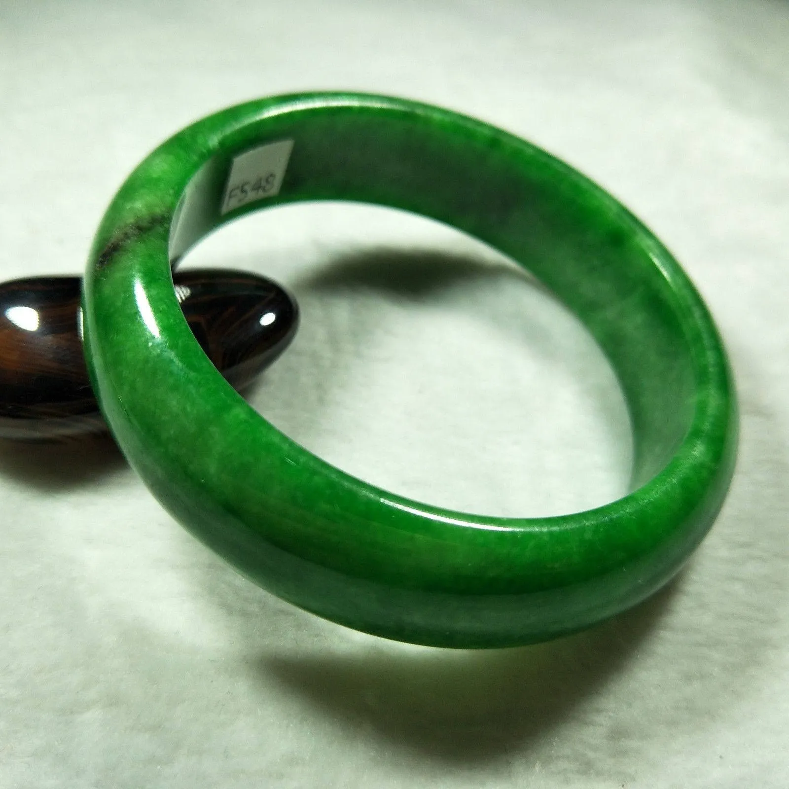 10% OFF- 57/58/59 mm Certified Natural Jadeite Emerald Jade Bangle《Grade A》F548