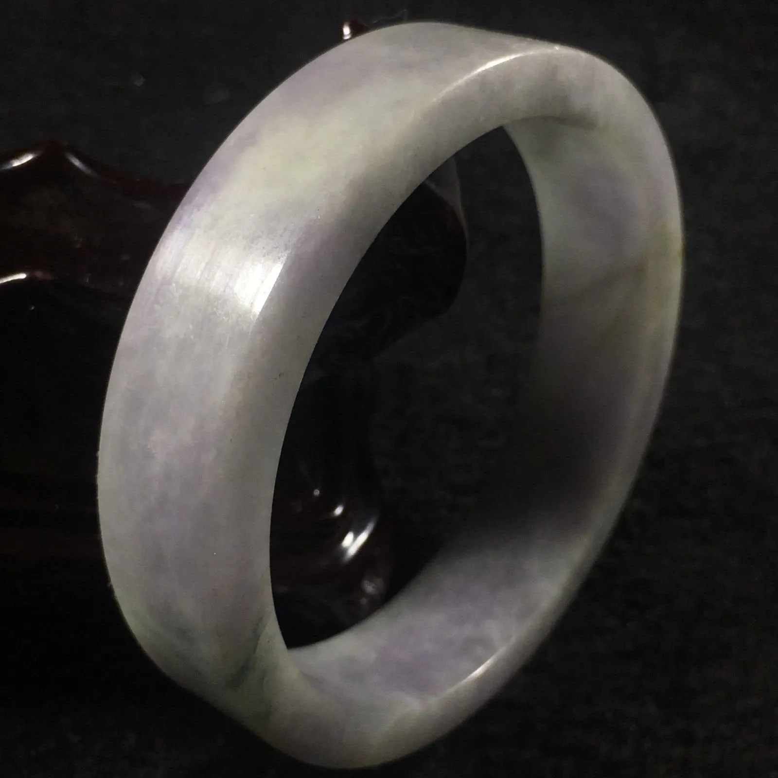 10% OFF- 57/58/59 mm Certified Natural Lavender Jadeite Emerald A*Jade HandCarved Bangle A056