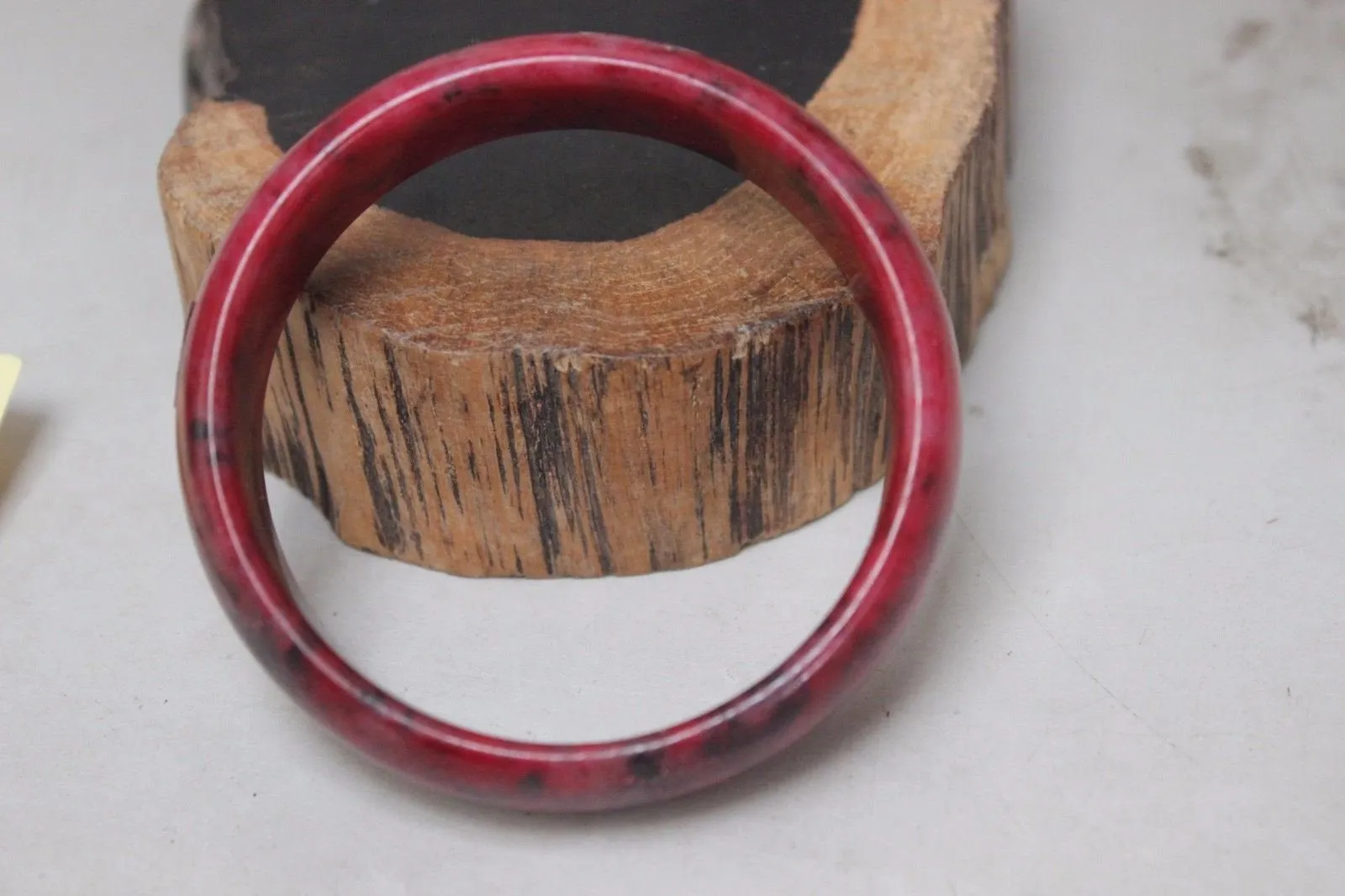 10% OFF- 57/58/59 mm Certified Natural Red Emerald A*Jade Handcarved Bangle B279