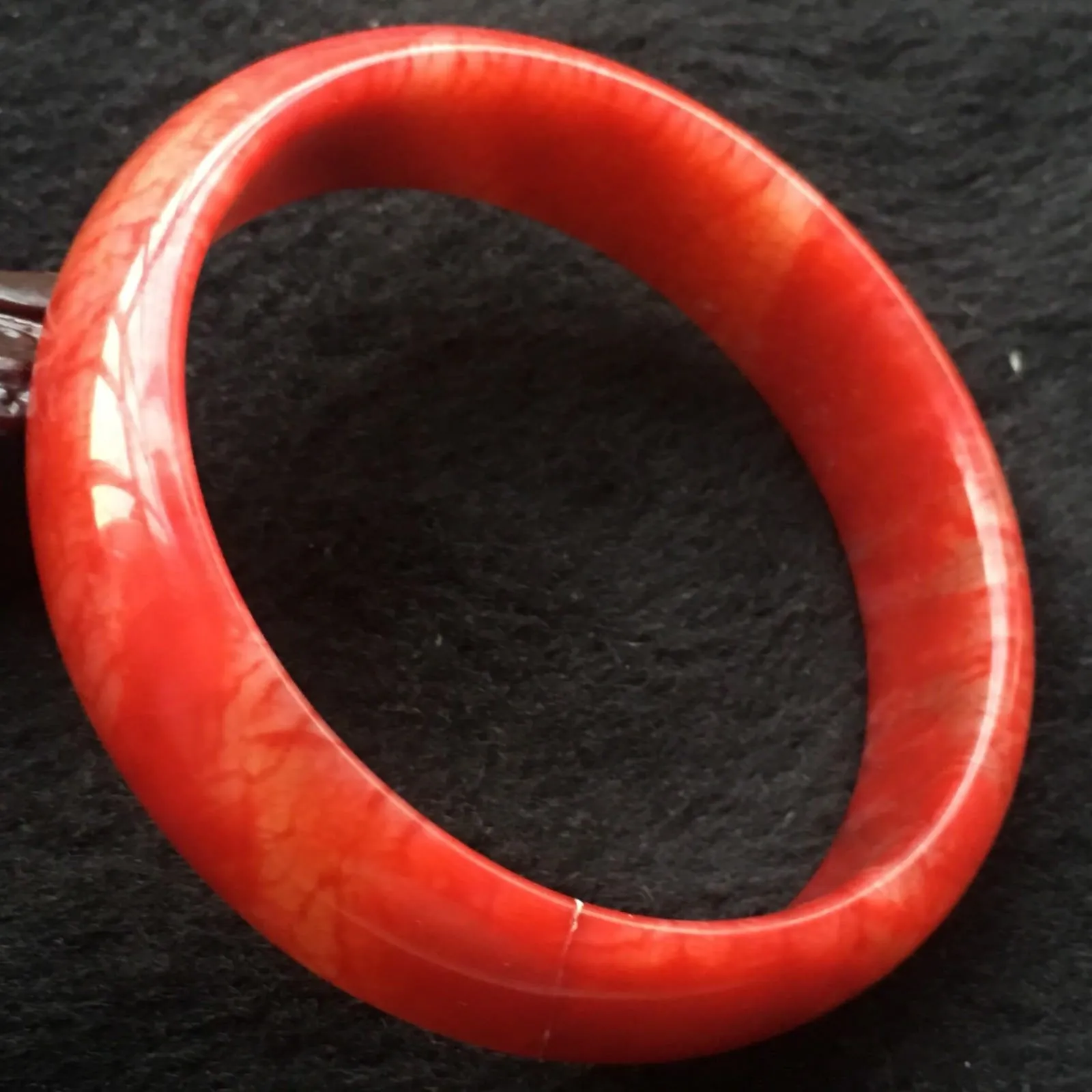 10% OFF- 57/58/59 mm Certified Natural Red Emerald A*Jade Handcarved Bangle X023