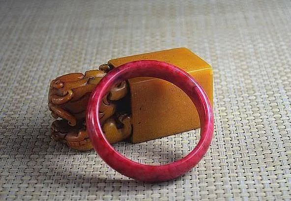 10% OFF- 57/58/59 mm Certified Natural Red Emerald A*Jade Handcarved Bangle X02
