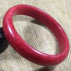 10% OFF- 57/58/59 mm Certified Natural Red Emerald A*Jade HandCarved Bangle