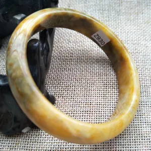 10% OFF- 57/58/59 mm Certified Natural Yellow Jadeite Emerald A*Jade HandCarved Bangle Z930