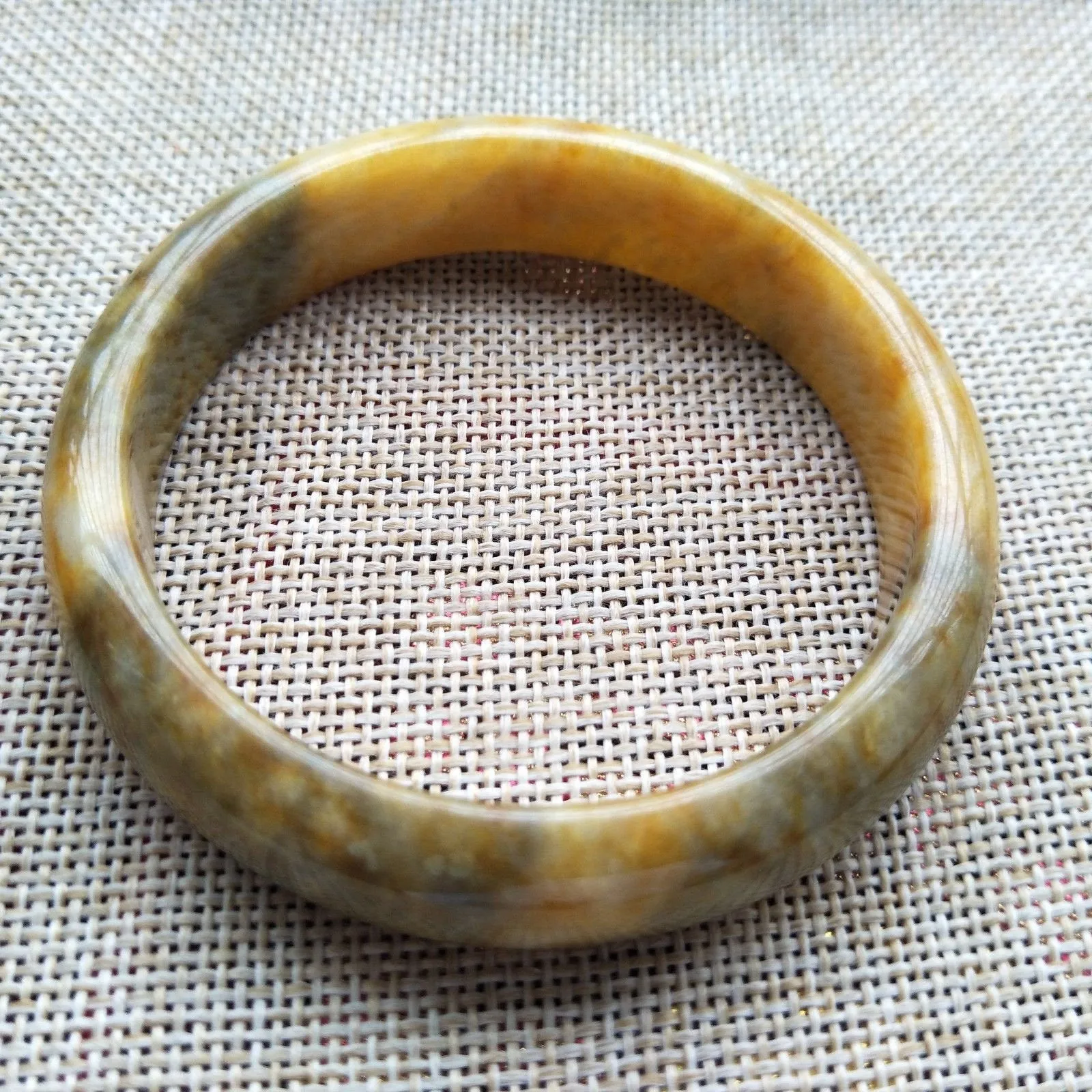 10% OFF- 57/58/59 mm Certified Natural Yellow Jadeite Emerald A*Jade HandCarved Bangle Z930