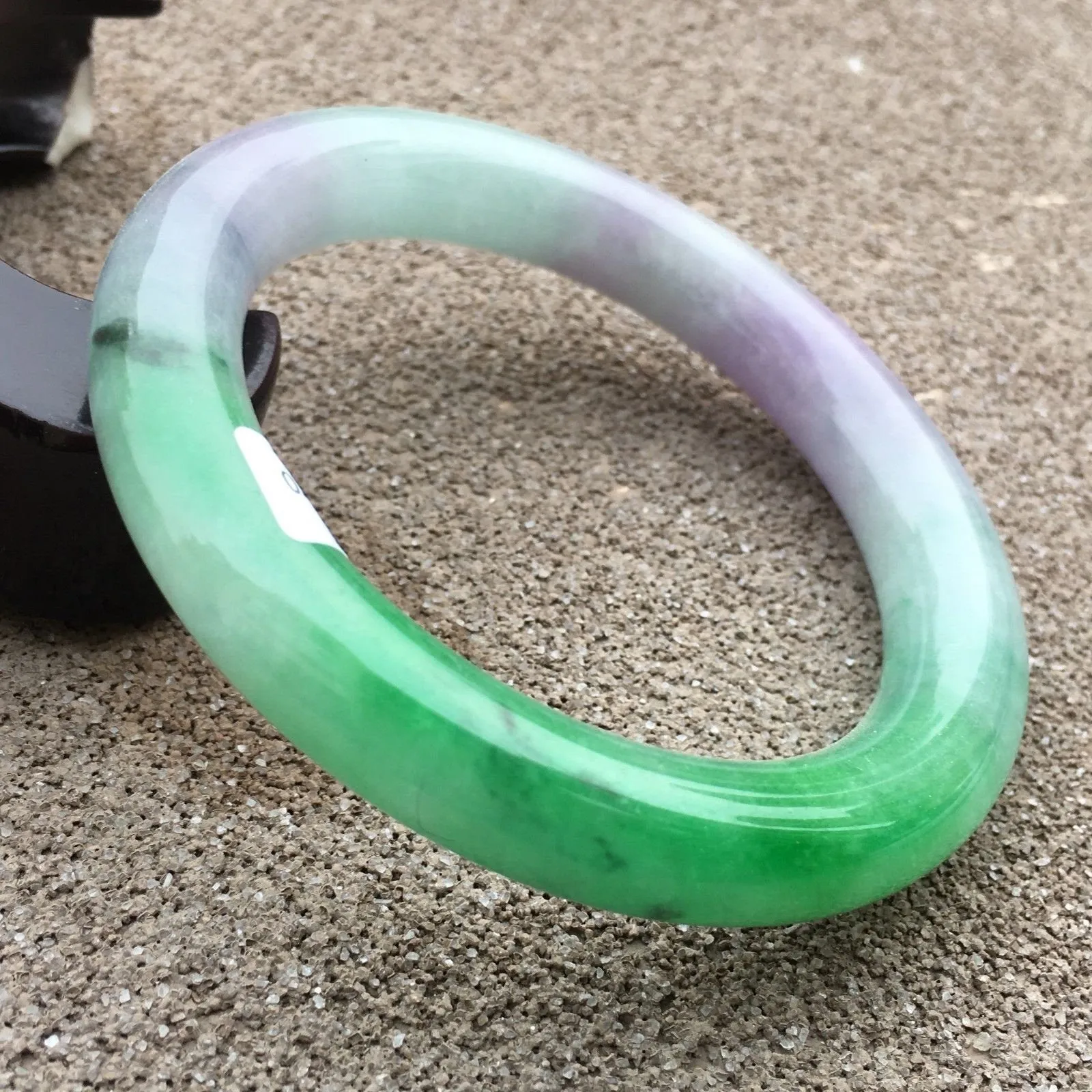 10% OFF- 57/58/59mm Certified Natural 3 Color Jadeite Emerald A*Jade HandCarved Bangle HA2070