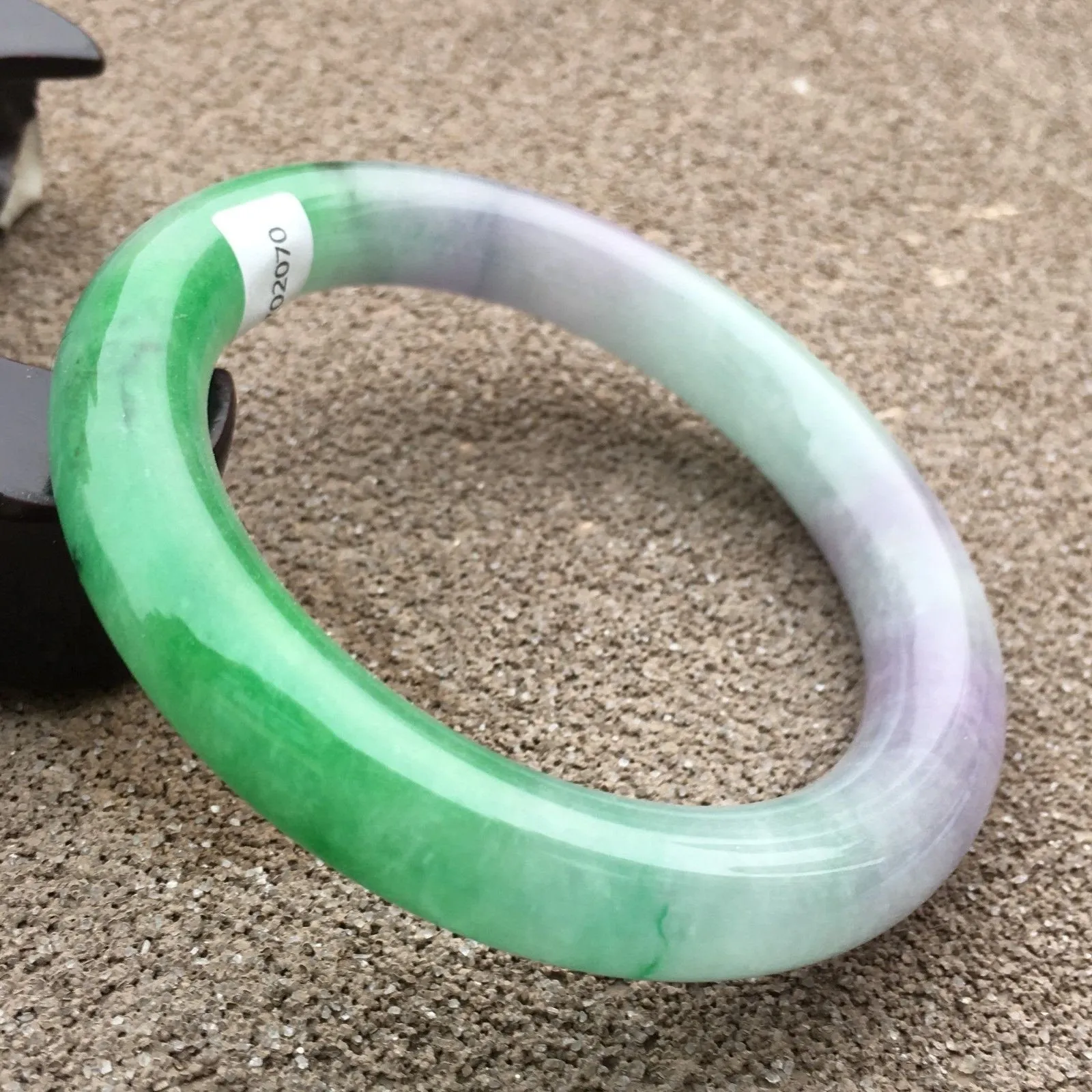 10% OFF- 57/58/59mm Certified Natural 3 Color Jadeite Emerald A*Jade HandCarved Bangle HA2070