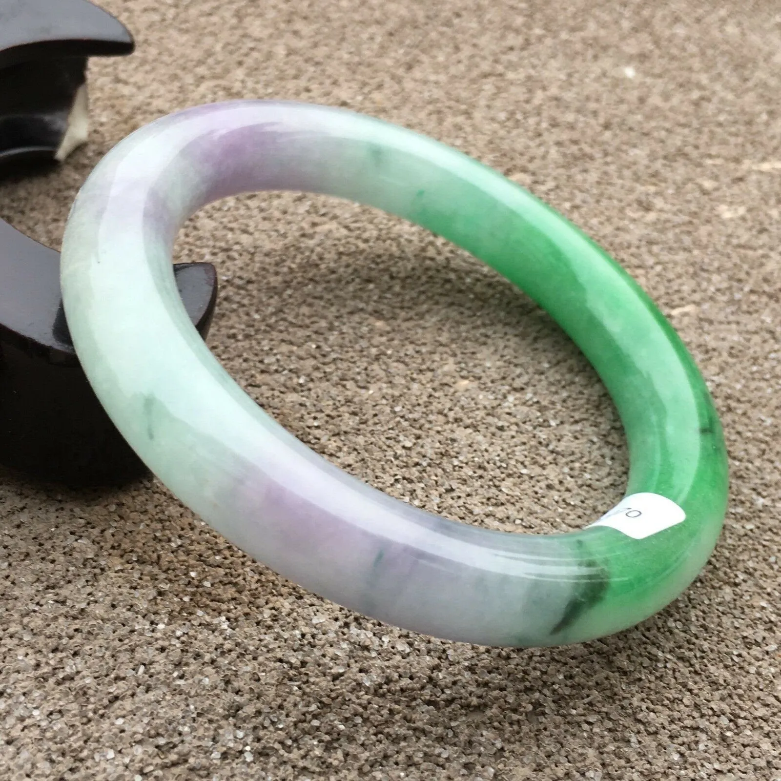 10% OFF- 57/58/59mm Certified Natural 3 Color Jadeite Emerald A*Jade HandCarved Bangle HA2070