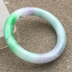 10% OFF- 57/58/59mm Certified Natural 3 Color Jadeite Emerald A*Jade HandCarved Bangle x2048