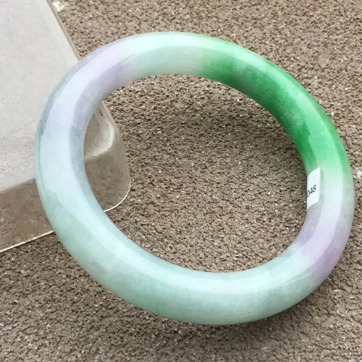 10% OFF- 57/58/59mm Certified Natural 3 Color Jadeite Emerald A*Jade HandCarved Bangle x2048