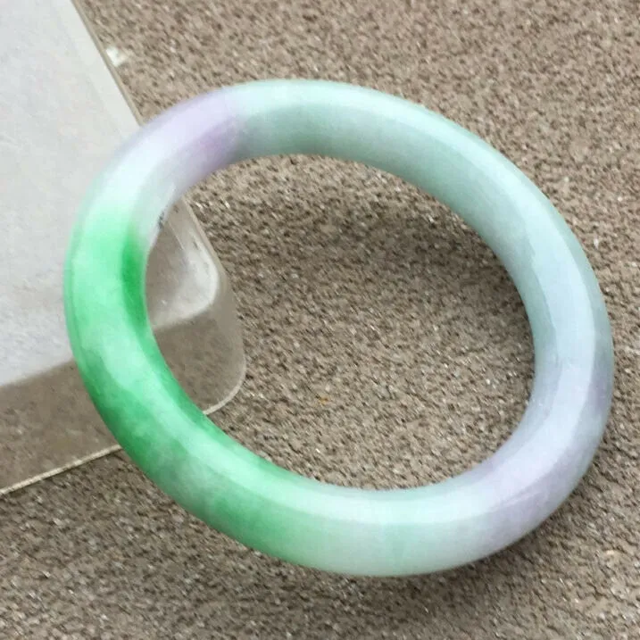 10% OFF- 57/58/59mm Certified Natural 3 Color Jadeite Emerald A*Jade HandCarved Bangle x2048