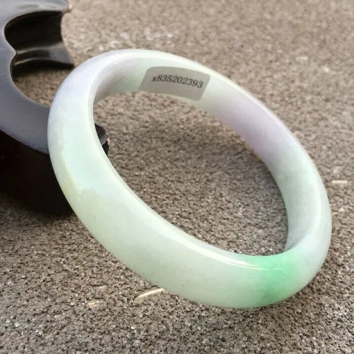 10% OFF- 57/58/59mm Certified Natural 3 Color Jadeite Emerald A*Jade HandCarved Bangle x2393