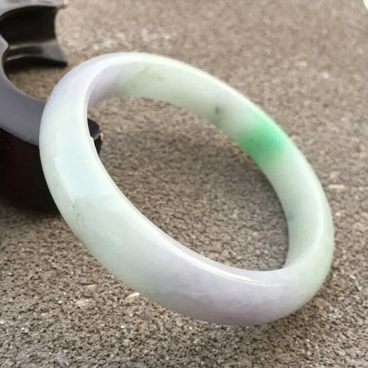 10% OFF- 57/58/59mm Certified Natural 3 Color Jadeite Emerald A*Jade HandCarved Bangle x2393