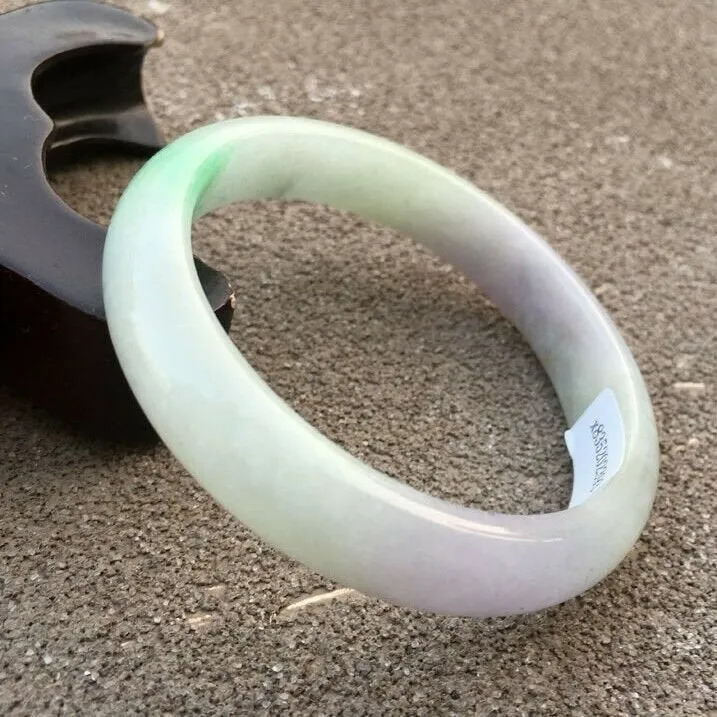 10% OFF- 57/58/59mm Certified Natural 3 Color Jadeite Emerald A*Jade HandCarved Bangle x2393