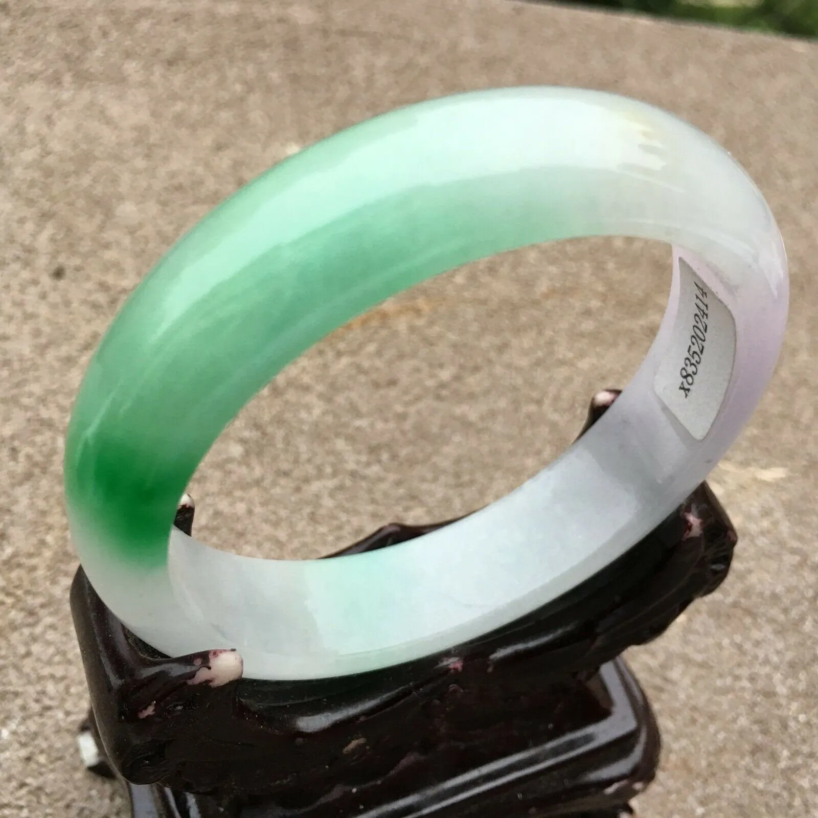 10% OFF- 57/58/59mm Certified Natural 3 Color Jadeite Emerald A*Jade HandCarved Bangle x2414