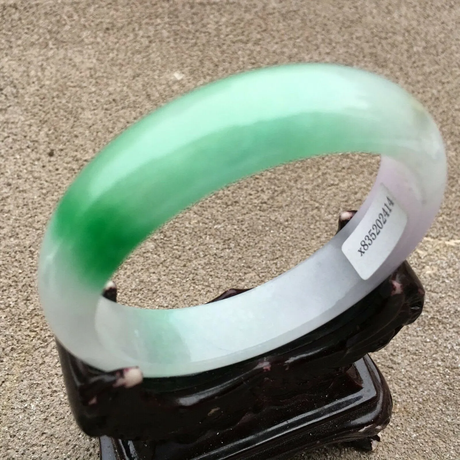 10% OFF- 57/58/59mm Certified Natural 3 Color Jadeite Emerald A*Jade HandCarved Bangle x2414