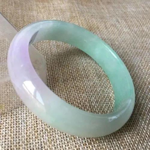 10% OFF- 57/58/59mm Certified Natural 3 Color Jadeite Emerald A*Jade HandCarved Bangle x2469