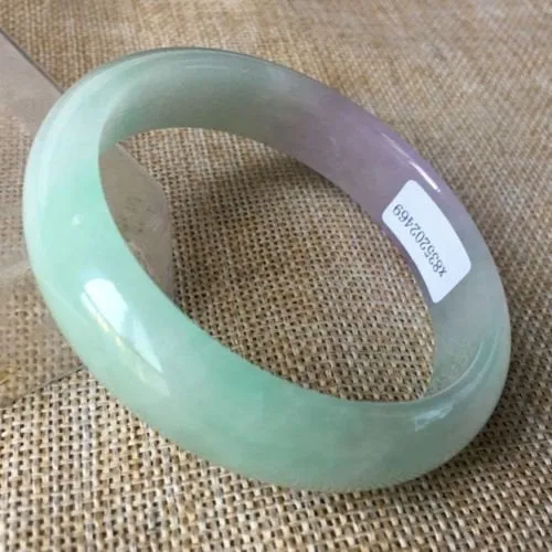 10% OFF- 57/58/59mm Certified Natural 3 Color Jadeite Emerald A*Jade HandCarved Bangle x2469