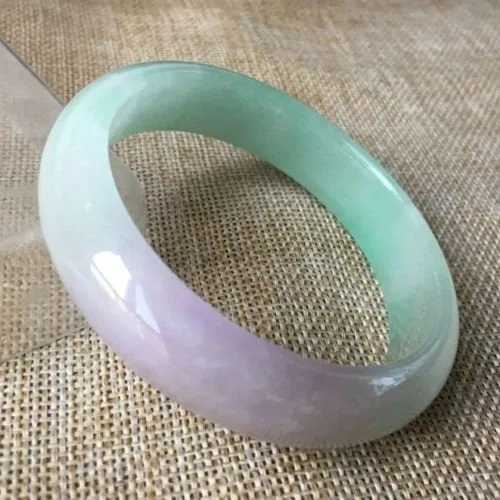 10% OFF- 57/58/59mm Certified Natural 3 Color Jadeite Emerald A*Jade HandCarved Bangle x2469
