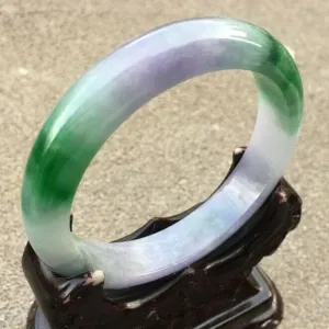 10% OFF- 57/58/59mm Certified Natural 3 Color Jadeite Emerald A*Jade HandCarved Bangle x4009