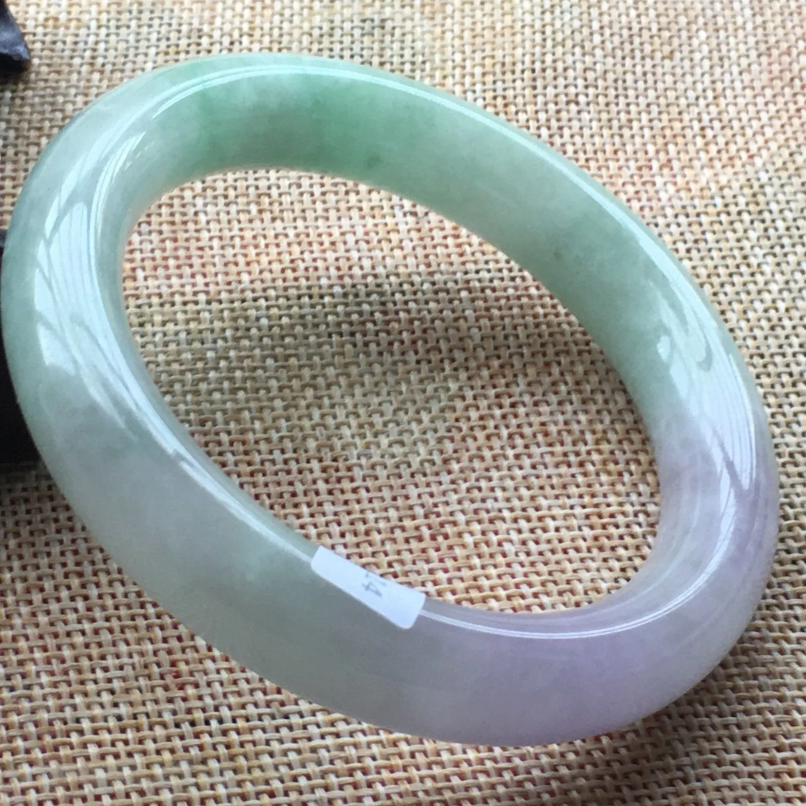 10% OFF- 57/58/59mm Certified Natural 3 Color Jadeite Emerald A*Jade HandCarved Round Bangle HA1114