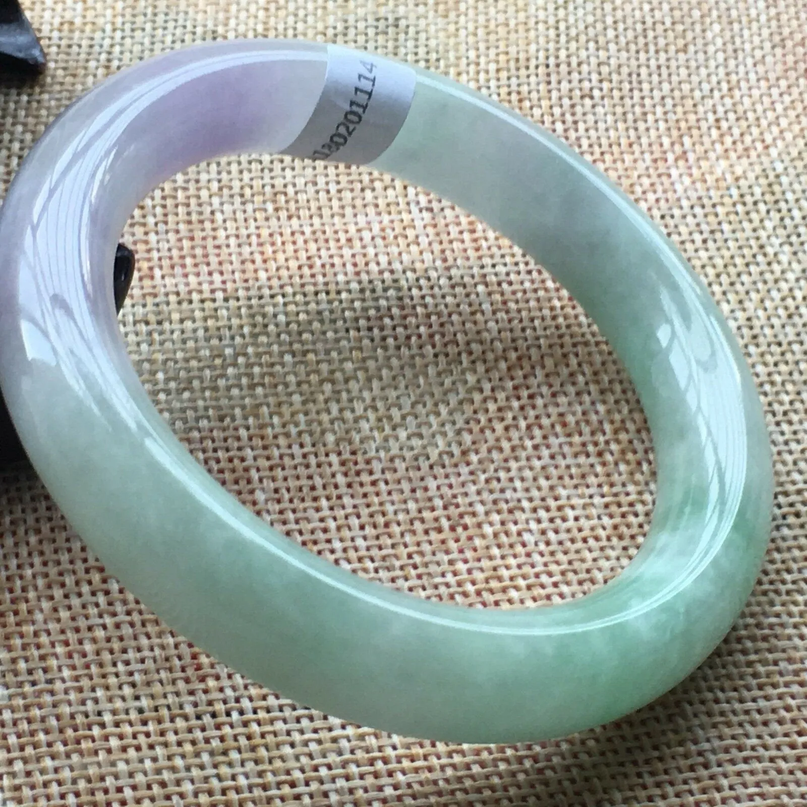 10% OFF- 57/58/59mm Certified Natural 3 Color Jadeite Emerald A*Jade HandCarved Round Bangle HA1114