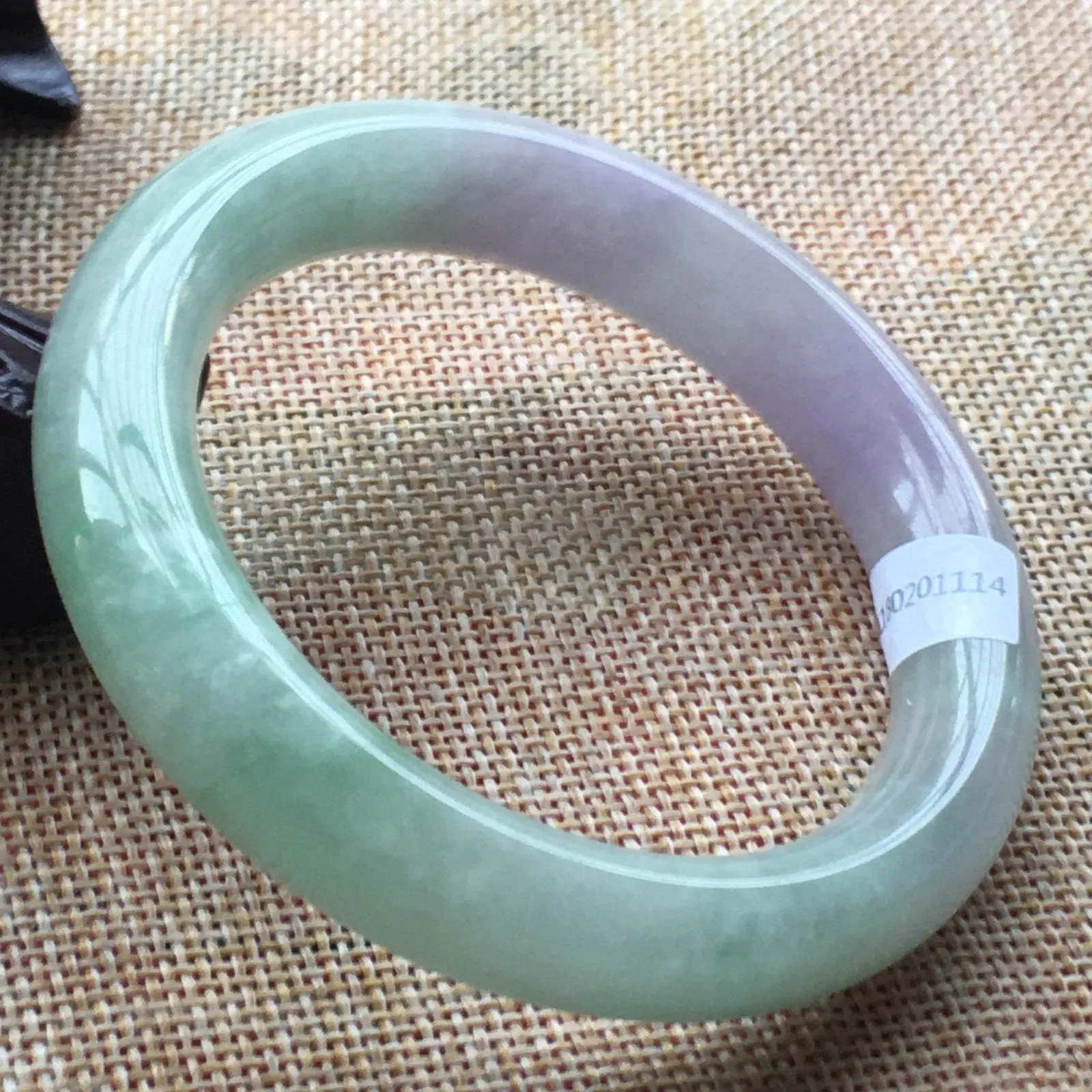 10% OFF- 57/58/59mm Certified Natural 3 Color Jadeite Emerald A*Jade HandCarved Round Bangle HA1114