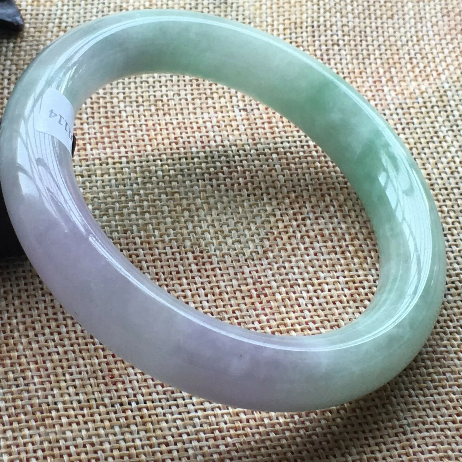 10% OFF- 57/58/59mm Certified Natural 3 Color Jadeite Emerald A*Jade HandCarved Round Bangle HA1114
