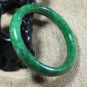 10% OFF- 57/58/59mm Certified Natural Jadeite Emerald A Jade HandCarved Round Bangle A005