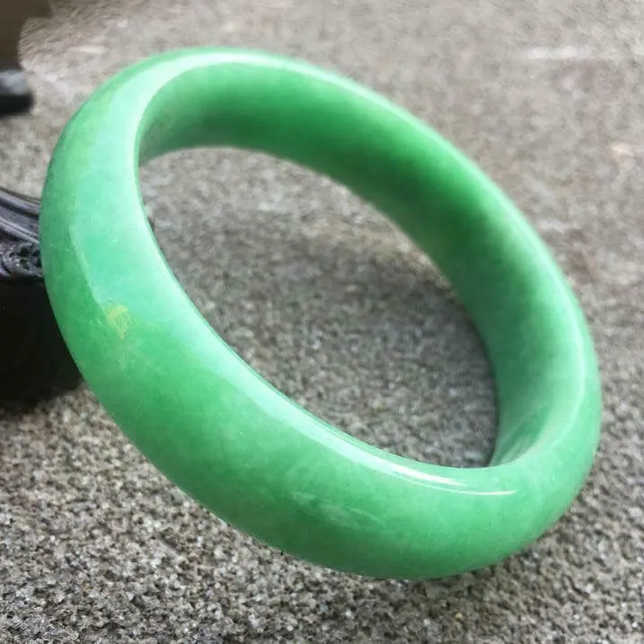 10% OFF- 57/58/59mm Certified Natural Jadeite Emerald A*Jade HandCarved Bracelet Bangle x9402