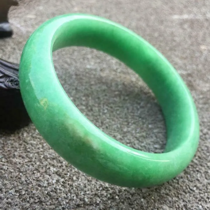 10% OFF- 57/58/59mm Certified Natural Jadeite Emerald A*Jade HandCarved Bracelet Bangle x9402
