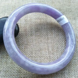 10% OFF- 57/58/59mm Certified Natural Lavender Jadeite Emerald A*Jade HandCarved Bangle H515
