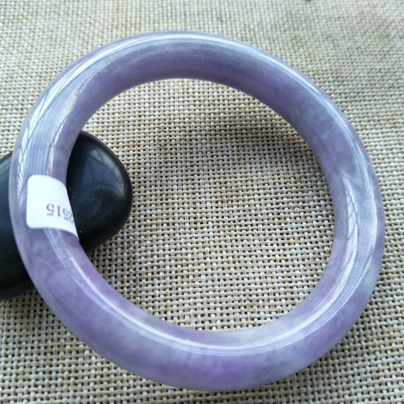 10% OFF- 57/58/59mm Certified Natural Lavender Jadeite Emerald A*Jade HandCarved Bangle H515